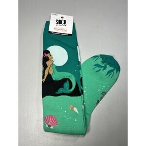 Sock it to Me Moonlight Mermaid Wide Calf Knee High Socks Green Stretch